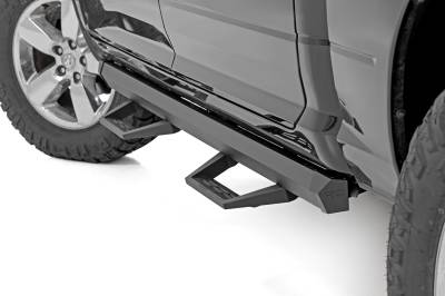 Rough Country Suspension Systems - Rough Country 31015 Black SRL2 Drop Step Nerf Bars for 09-18 RAM Crew
