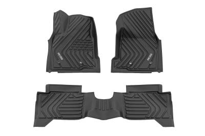 Rough Country Suspension Systems - Rough Country Front/Rear Floor Liners Black for 24-25 Tacoma Double FF-71224