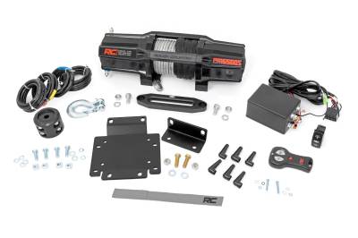 Rough Country Suspension Systems - Rough Country 92092 Front Winch Mount Kit w/Winch for Honda Pioneer 1000-5