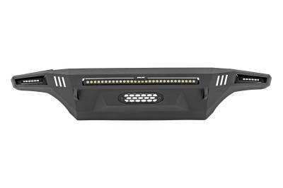 Rough Country Suspension Systems - Rough Country 10915 Hybrid Front Winch Bumper w/LED Black for 14-21 Tundra