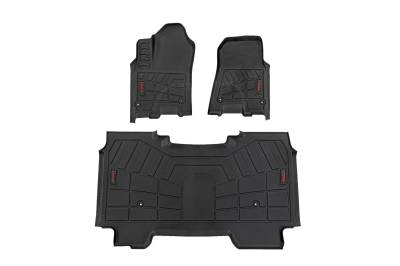 Rough Country Suspension Systems - Rough Country SM31630 Sure-Fit Floor Mats Front/Rear Crew for RAM 1500 2WD/4WD