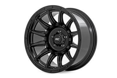 Rough Country Suspension Systems - Rough Country 90201812B 90 Series Wheel 20x10 6x5.5 -19mm Gloss Black