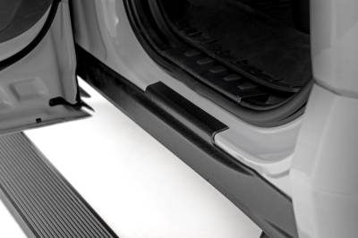 Rough Country Suspension Systems - Rough Country Trail Cladding Door Sill Protectors Black F150 Crew TC13023