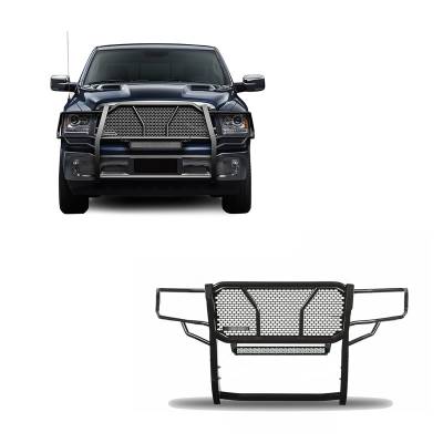 Black Horse Off Road - Black Horse RU-DORA09-B-KIT Rugged HD Grille Guard w/20"LED for RAM 1500 Classic