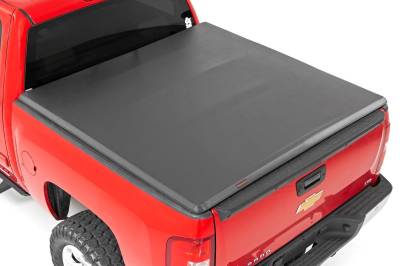Rough Country Suspension Systems - Rough Country 41207550A Soft Tri-Fold Tonneau Cover for 07-14 Silv/Sierra 5.8'