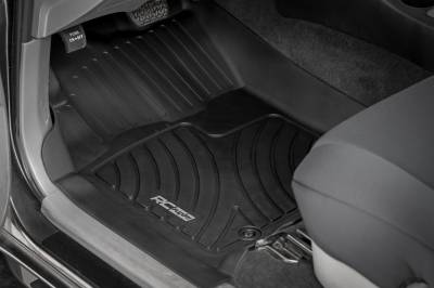 Rough Country Suspension Systems - Rough Country Front/Rear Floor Liners Black for 12-15 Tacoma Double FF-71213