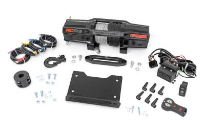 Rough Country Suspension Systems - Rough Country 92095 Front Winch Mount w/Winch for John Deere Gator XUV 835