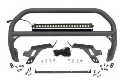 Rough Country Suspension Systems - Rough Country 51156 Front Bumper Nudge Bar w/LEDs Black 21-24 Bronco Sport