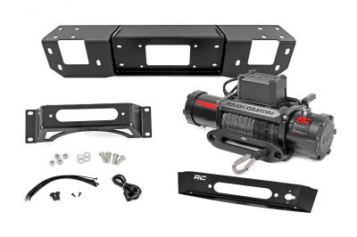 Rough Country Suspension Systems - Rough Country 51164 Front Hidden Winch Mount Kit w/Winch 21-26 Ford F150
