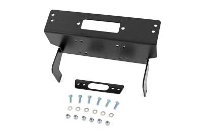 Rough Country Suspension Systems - Rough Country 92096 Front Winch Mount Kit Black for Polaris Ranger 570 Crew