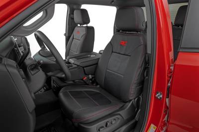 Rough Country Suspension Systems - Rough Country 91071L Front/Rear Black Seat Covers 19-26 Silverado/Sierra Crew
