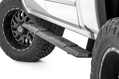 Rough Country Suspension Systems - Rough Country 25000 TR2 Side Step Bars Black 07-19 Silverado/Sierra Crew