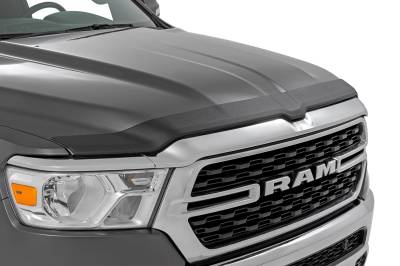 Rough Country Suspension Systems - Rough Country HP20010 Hood Deflector Shield Matte Black for 19-26 RAM 1500