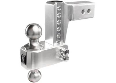 BulletProof Hitches - Bulletproof Hitches AL254S 2.5" Aluminum Medium Duty 4" Drop/Rise Ball Mount