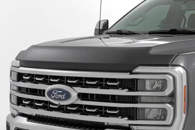 Rough Country Suspension Systems - Rough Country HP30011 Hood Deflector Shield-Matte Black for 23-26 F250/F350 SD