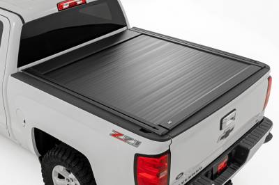 Rough Country Suspension Systems - Rough Country 53214550 Manual Retractable Bed Cover 14-18 Silver/Sra 1500 5.9'