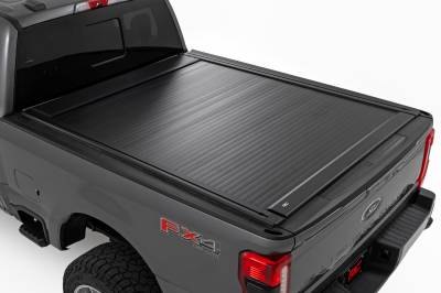 Rough Country Suspension Systems - Rough Country 53507650 Manual Retracting Tonneau Cover 17-26 Super Duty 6.10'