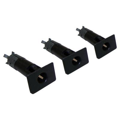 Crown Automotive Jeep Replacement - Crown Automotive 5FB63RXAK Dark Gray Door Pin Insert Kit for 87-06 Jeep YJ/TJ