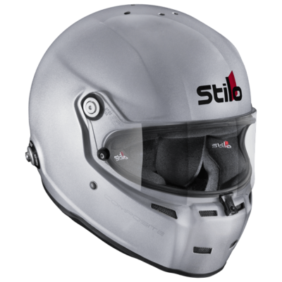 Stilo - Stilo AA0710AF2T64 ST5 FN 3X-Large Auto Racing Helmet Gloss Silver