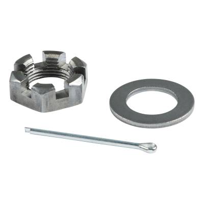 CURT - CURT 2023134656 Spindle Nut Kit for 2200-4400-lb Axles 1"-14 Thread Round Washer