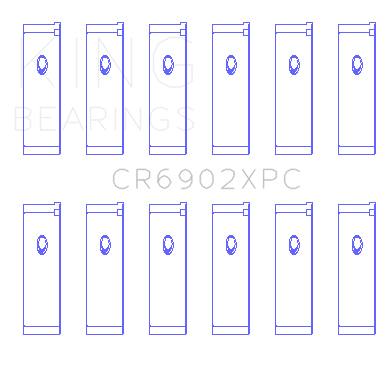 King Engine Bearings - King Bearings CR6902XPC Connecting Rod Set for Nissan VQ35HR/VQ37VHR/VR30DDTT