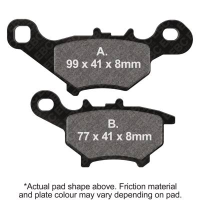 EBC Motorcycle Brakes - EBC Motorcycle Brakes SFA384 SFA Series Scooter Organic Pads