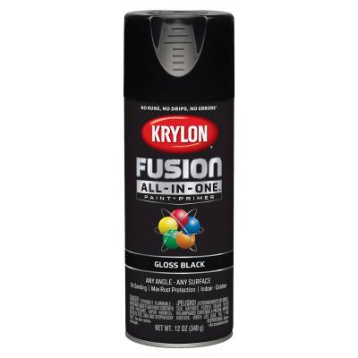 Krylon - Krylon 2702 Fusion All-In-One Gloss Black Paint + Primer 12oz