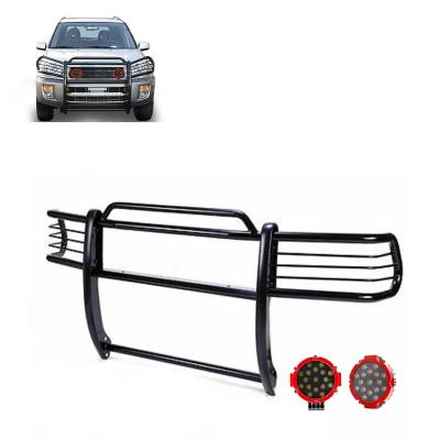 Black Horse Off Road - Black Horse 17TH26MA-PLR Black Grille Guard w/LED for 01-05 Toyota RAV4