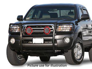 Black Horse Off Road - Black Horse 17TO23MA-PLR Black Grille Guard w/LED for 01-04 Toyota Tacoma