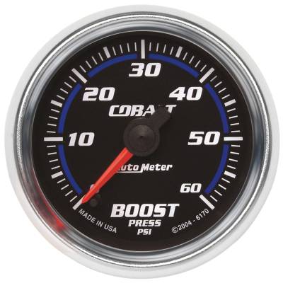 AutoMeter - AutoMeter 6170 Cobalt Boost Pressure Gauge 0-60 PSI 2-1/16" Stepper Motor