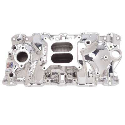 Edelbrock - Edelbrock 27014 Performer EPS Intake Manifold 55-86 Chevy SB EnduraShine Finish