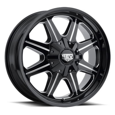 REV Wheels - REV Wheels 823M 20x9 5x5.0 5x5.5 -12mm Black/Machined 823M-2903212