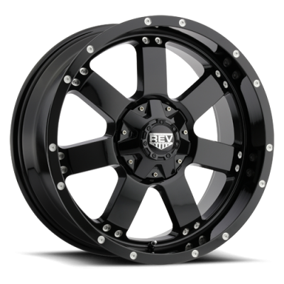 REV Wheels - REV Wheels 885B-7908312 885B 17x9 6x5.5 -12mm Gloss Black