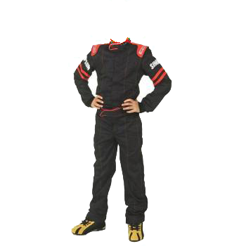 Simpson Safety - Simpson Safety LY23071 Legend II Racing Suit-X Small Black/Red