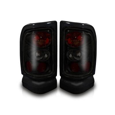 Winjet - Winjet CTWJ-0012-BS Black Smoke Taillights for 94-01 DODGE RAM PICK UP