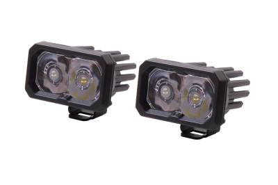 Diode Dynamics - Diode Dynamics DD6418P Stage Series 2" LED Pod Pro White Spot Standard WBL PAIR