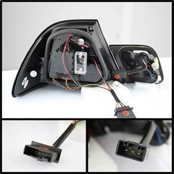 Spyder Auto - Spyder Auto 5073815 Black/Clear LED Taillights for 00-03 BMW E46 2DR Coupe