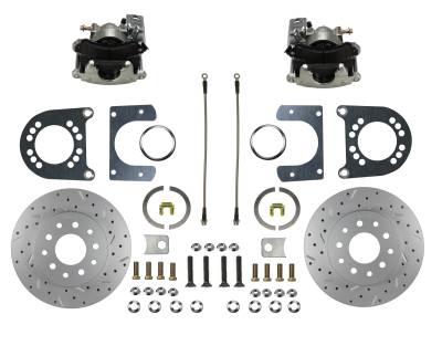 Leed Brakes - Leed Brakes RC0001X Rear Disc Brake Kit w/Drilled Rotors & Zinc Plated Calipers