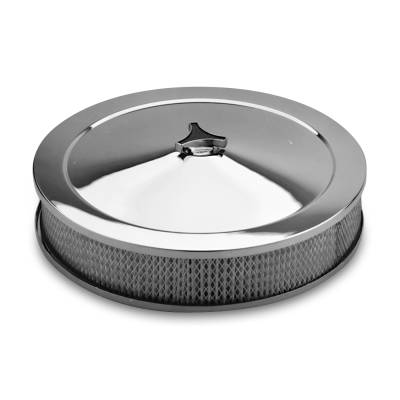 Proform - Proform 66801 Engine Air Cleaner Kit 14" Deluxe Model Chrome w/Element No Logo