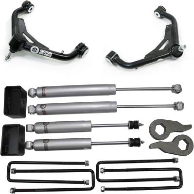 Freedom Off-Road - Freedom O/R FO-G502-KIT+FO-G702FU 1-3" Lift Kit w/Shocks Arms for 01-10 Chevy/GM
