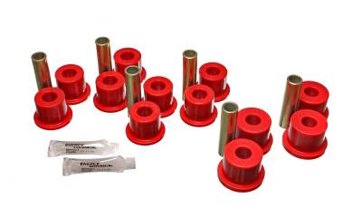 Energy Suspension - Energy Suspension 3.2107R Leaf Spring Bushing Set Polyurethane Red