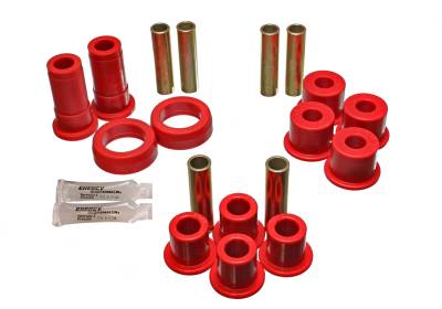 Energy Suspension - Energy Suspension 4.2124R Leaf Spring Bushing Set Polyurethane Red