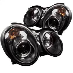 Spyder Auto - Spyder Auto 5011176 Black/Clear LED Halo Projector Headlights for 98-02 CLK