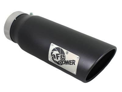 aFe Power - aFe 49T40501-B15 4" SS Exhaust Tip 4" In x 5" Out 15" L Bolt-On Right