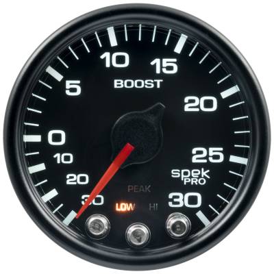AutoMeter - AutoMeter P30232 Boost/Vac Gauge 30" HG/30PSI 2-1/16" Blk Dial/Bezel/Clear Lens