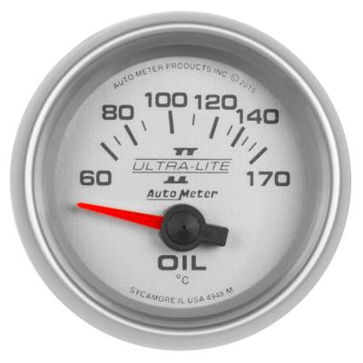 AutoMeter - AutoMeter 4948-M Air Core Ultra-Lite II Electric Oil Temperature 60-170C 2-1/16"