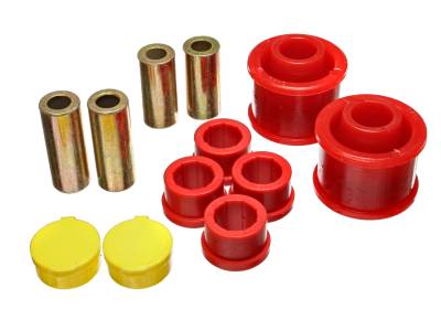 Energy Suspension - Energy Suspension 5.3138R Front Red Polyurethane Control Arm Bushing Set