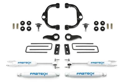 Fabtech - Fabtech K1179 3.5" UCA Lift System w/Shocks 20-26 Silverado/Sierra 3500HD