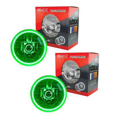Oracle Lighting - Oracle 7081-004 SMD Pre-Assembled Headlights Green for 97-06 Jeep Wrangler TJ