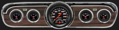 Classic Instruments - Classic Instruments MU65VSB35 Black Velocity Series Gauge Set for 65-66 Ford Mus